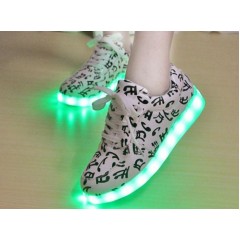  LED Light Up Shoes - รองเท้าแฟชั่นสไตล์เกาหลีราคาถูก รหัส 24512-254-3748