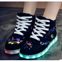 Colorful LED Light Up Shoes  สีดำ35 พร้อมส่ง