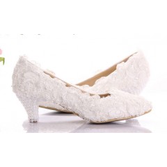  Handmade Crystal & Pearl Shoes - รองเท้าแฟชั่นสไตล์เกาหลีราคาถูก รหัส 24531-255-3767