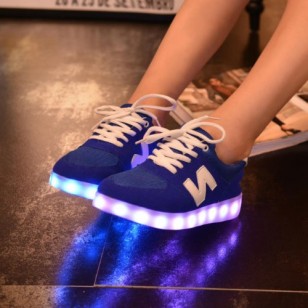  LED Light Up Shoes - รองเท้าแฟชั่นสไตล์เกาหลีราคาถูก รหัส 24511-254-3747